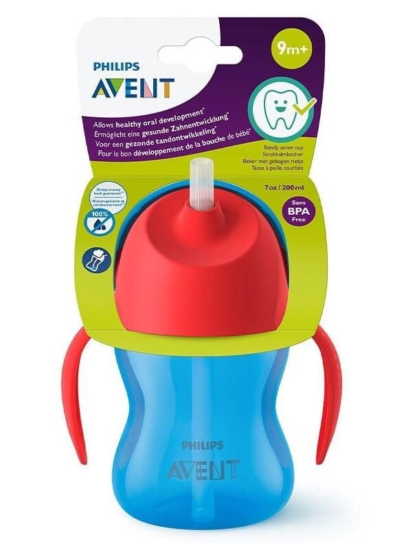 Philips Avent Pipetli Bardak 200ml | 9 Ay Üzeri, Mavi