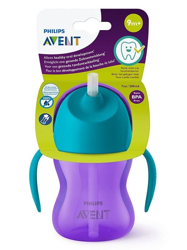 Philips Avent Pipetli Bardak 200ml | 9 Ay Üzeri, Mor