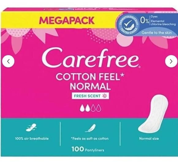Carefree Cotton Feel Normal Parfümlü Günlük Ped 100'lü