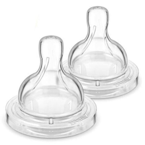 Philips Avent Biberon Emziği Classic | Yenidoğan, 1 Delik, 2 Adet
