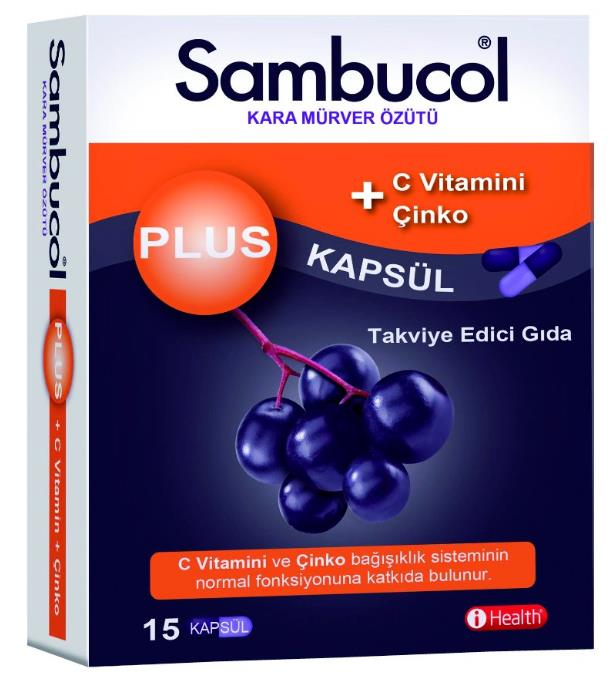 Sambucol Plus Kara Mürver Özütü 15 Kapsül