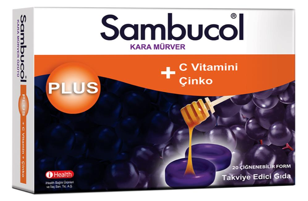 Sambucol Plus Kara Mürver Özütü 20 Pastil