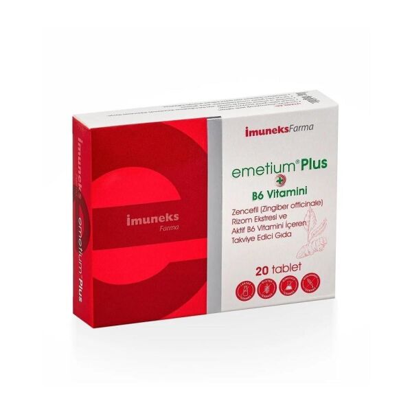 İmuneks Farma Emetium Plus 20 Tablet