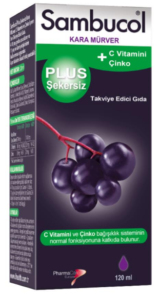 Sambucol Plus Şekersiz Kara Mürver Ekstresi 120ml