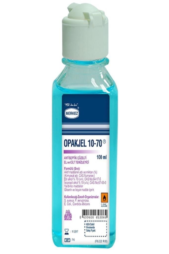 Opakjel Antiseptik El ve Cilt Temizleyici 10-70 100 ml