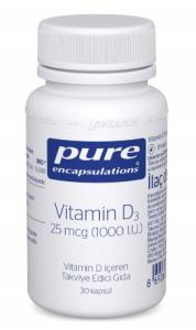 Pure Encapsulations Vitamin D3 1000IU 30 Kapsül