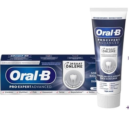 Oral-B Pro Expert Advanced Ekstra Beyazlık 75 ml | Yeşil Nane
