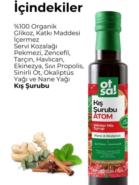 Otsa Kış Şurubu Atom 350 g | Nane Okaliptus