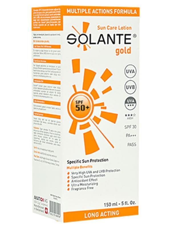 Solante Gold SPF50+ Güneş Koruyucu Losyon 150ml | Yağsız, Suya Dayanıklı
