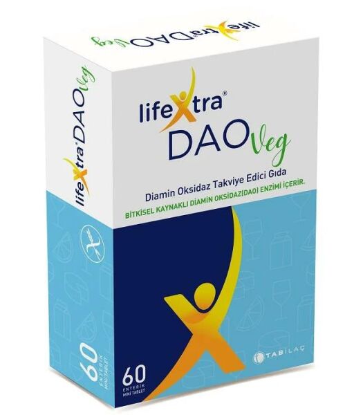Tab İlaç Lifextra DAOveg Diamin Oksidaz 60 Vegan Tablet