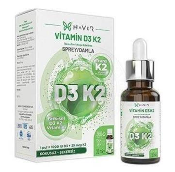 Haver D3 K2 Sprey/Damla 20 ml