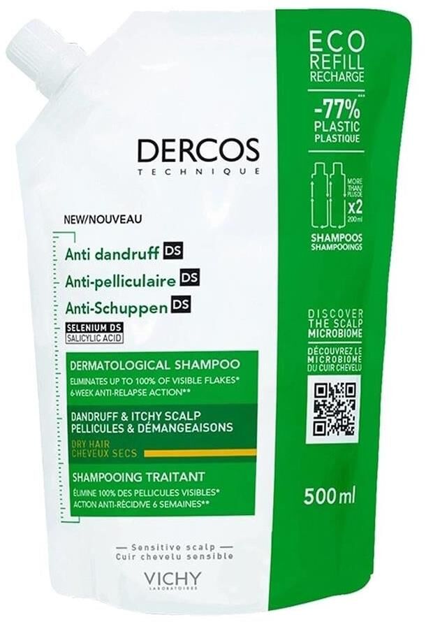 Vichy Dercos Shampoo Anti Dandruff 500ml | Kepek Karşıtı Şampuan Kuru Saçlar