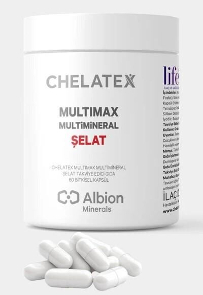 Chelatex Multimax Multimineral Şelat 60 Bitkisel Kapsül