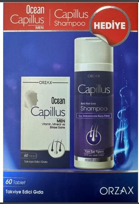 Orzax Ocean Capillus Men 60 Tablet Şampuan Hediyeli
