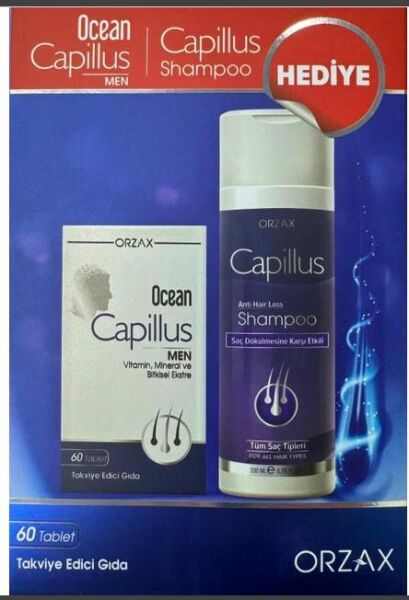 Orzax Ocean Capillus Men 60 Tablet Şampuan Hediyeli