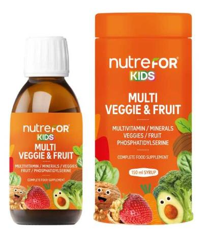 Nutrefor Kids Multi Veggie & Fruit 150ml | Multivitamin Mineral Sebze ve Bitki Ektresi