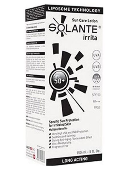 Solante Irrita SPF50+ Güneş Koruyucu Losyon 150ml | İşlem Görmüş Ciltlere Özel