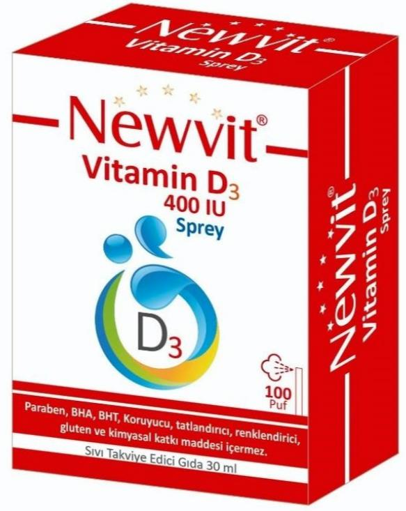 Newvit Vitamin D3 400IU Sprey 30ml