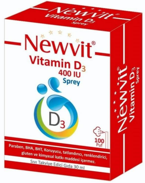 Newvit Vitamin D3 400IU Sprey 30ml