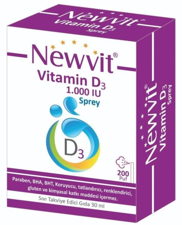 Newvit Vitamin D3 1000IU Sprey 30ml