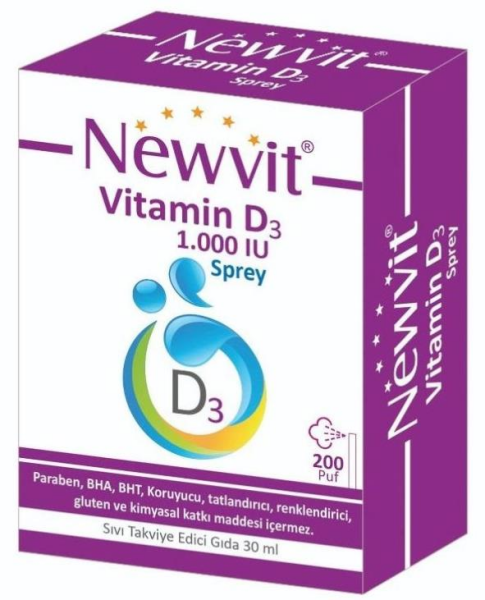 Newvit Vitamin D3 1000IU Sprey 30ml