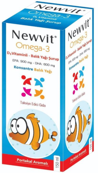 Newvit Omega-3 D3 Vitaminli Şubup 150ml