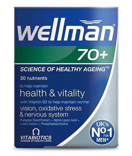 Vitabiotics Wellman +70 Gıda Takviyesi 30 Tablet