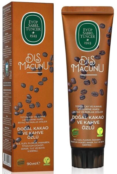 Eyüp Sabri Tuncer Diş Macunu Doğal Kakao ve Kahve Özlü 90 ml