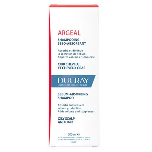 Ducray Argeal Sebum Absorbing Shampoo 200ml | Yağlı Saçlara Özel Şampuan