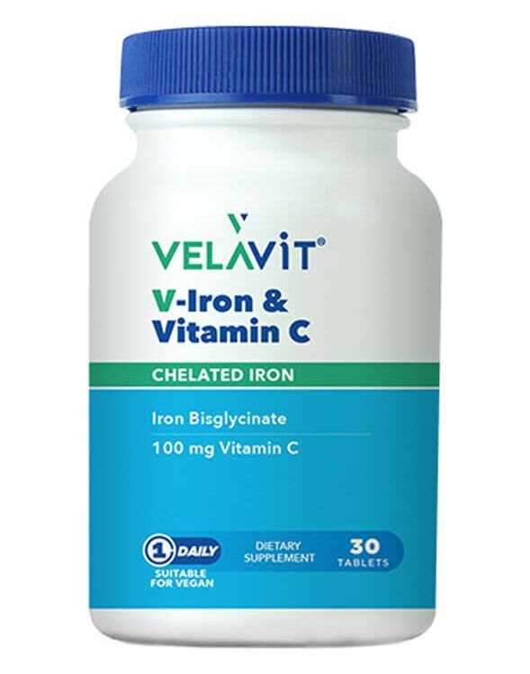 Velavit V-Iron & Vitamin C 30 Tablet