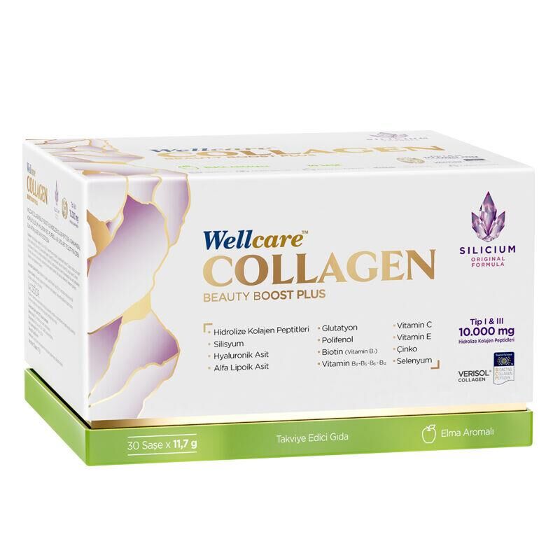 Wellcare Collagen Beauty Boost Plus 30 Saşe | Elma Aromalı