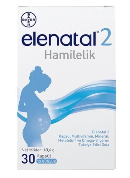 Elenatal 2 Multivitamin Multimineral Omega-3 30 Kapsül