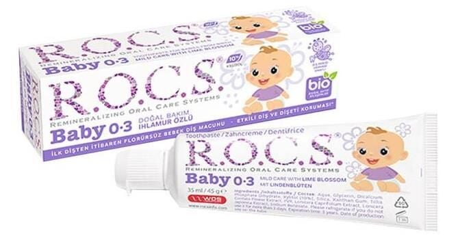Rocs Baby Ihlamur Özlü Yutulabilir Diş Macunu 0-3 Yaş 35 ml