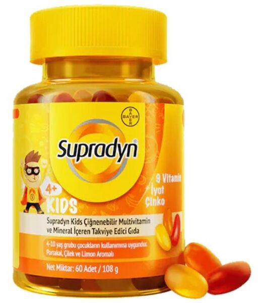 Supradyn Kids Multivitamin ve Mineral İçeren Takviye 60 Tablet