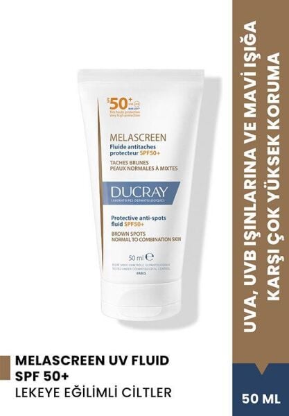 Ducray Melascreen Protective Anti-Spot Fluid Spf50+ 50 ml | Leke Karşıtı Güneş Kremi