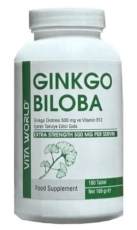 Vita World Ginkgo Biloba 500 mg 180 Tablet
