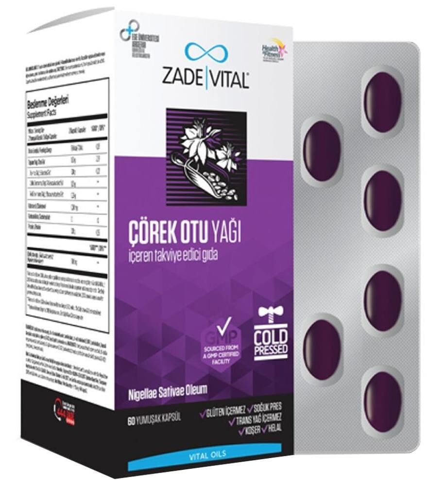Zade Vital Çörek Otu Yağı 60 Kapsül