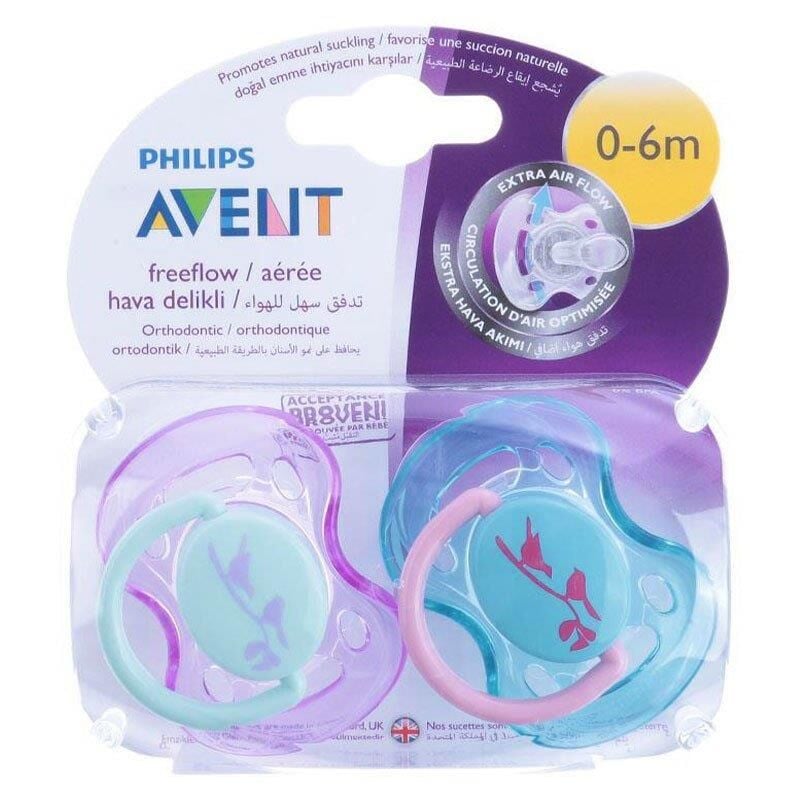 Philips Avent Yalancı Emzik Freeflow Hava Delikli Kız | 0-6 Ay, 2 Adet