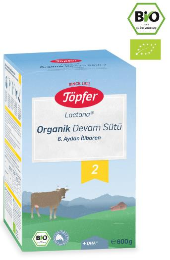 Töpfer Lactana 2 600gr Organik Devam Sütü | 6. Aydan İtibaren