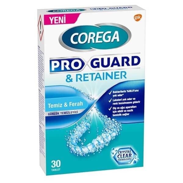 Corega Proguard & Retainer 30'lu Protez Temizleme Tableti aneli
