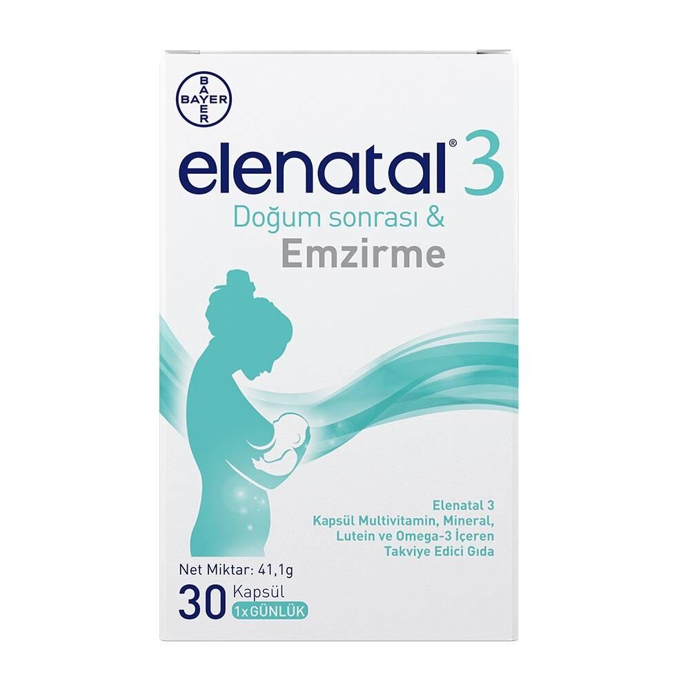 Elenatal 3 Multivitamin Multimineral Omega-3 30 Kapsül