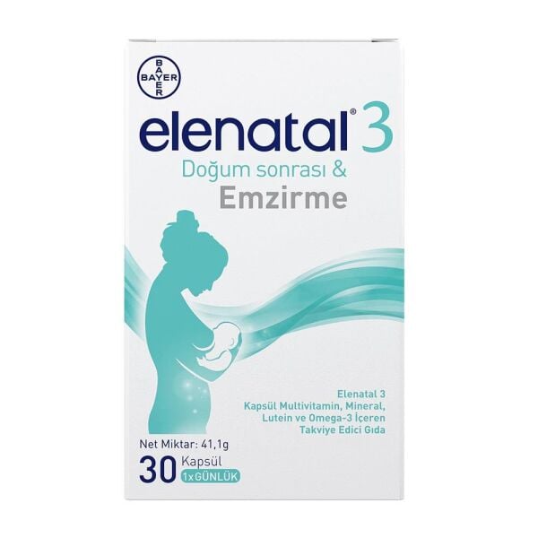 Elenatal 3 Multivitamin Multimineral Omega-3 30 Kapsül