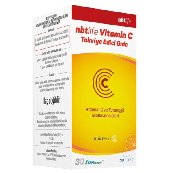 Nbt Life Vitamin C ve Turunçgil Bioflavonoidleri 30 Kapsül