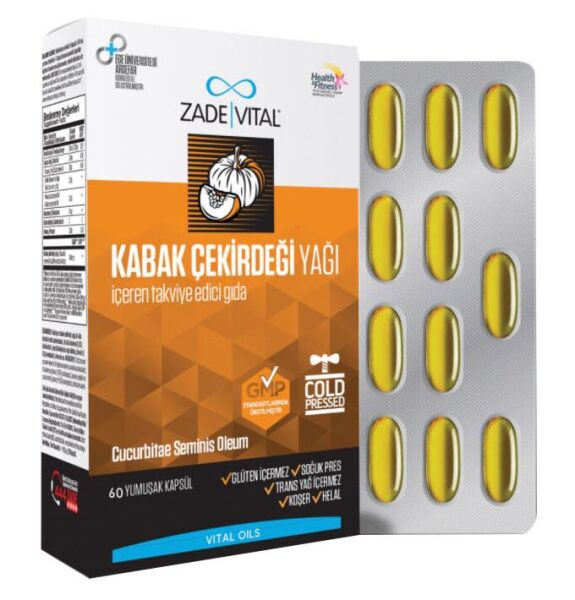 Zade Vital Kabak Çekirdeği Yağı 60 Kapsül