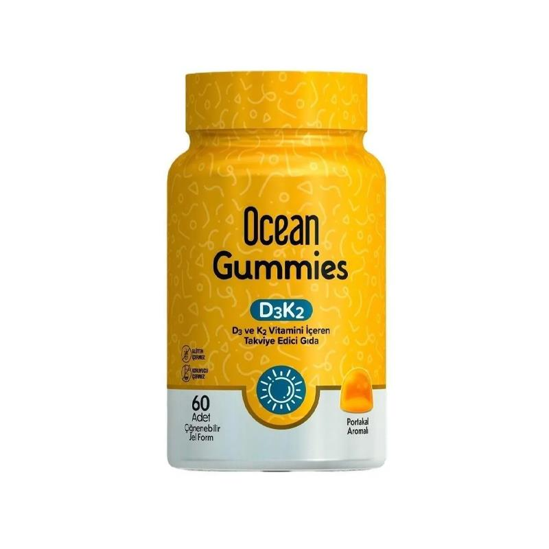 Ocean Gummies D3K2 60 Adet ÇiğnenebilirJel Form