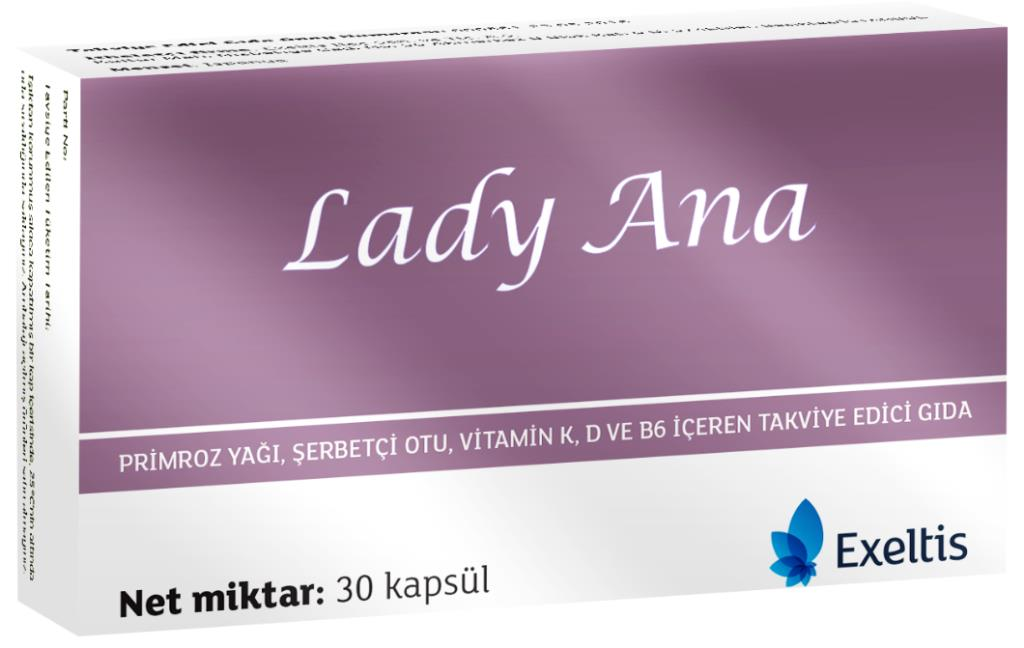 Exeltis Lady Ana Primroz Yağı Şerbetçi Otu 30 Kapsül