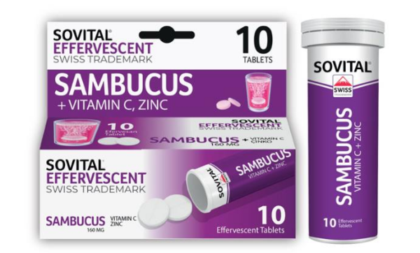 Sovital Sambucus 160mg 10 Efervesan Tablet