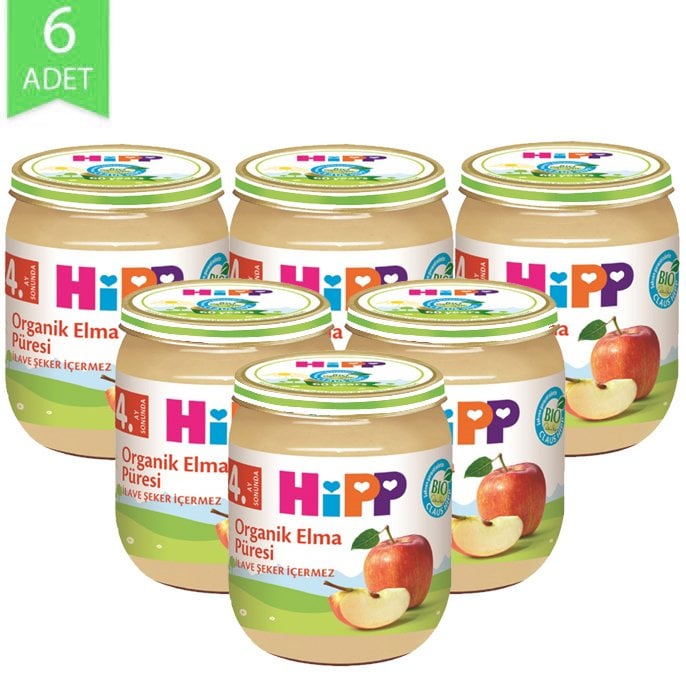 Hipp Organik Meyve Püresi Elma 125gr | 6 Adet
