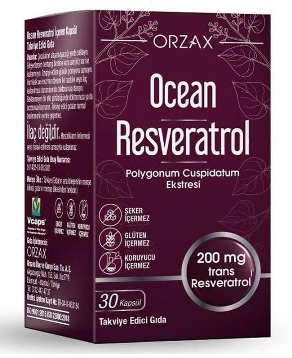 Orzax Ocean Resveratrol 30 Kapsül