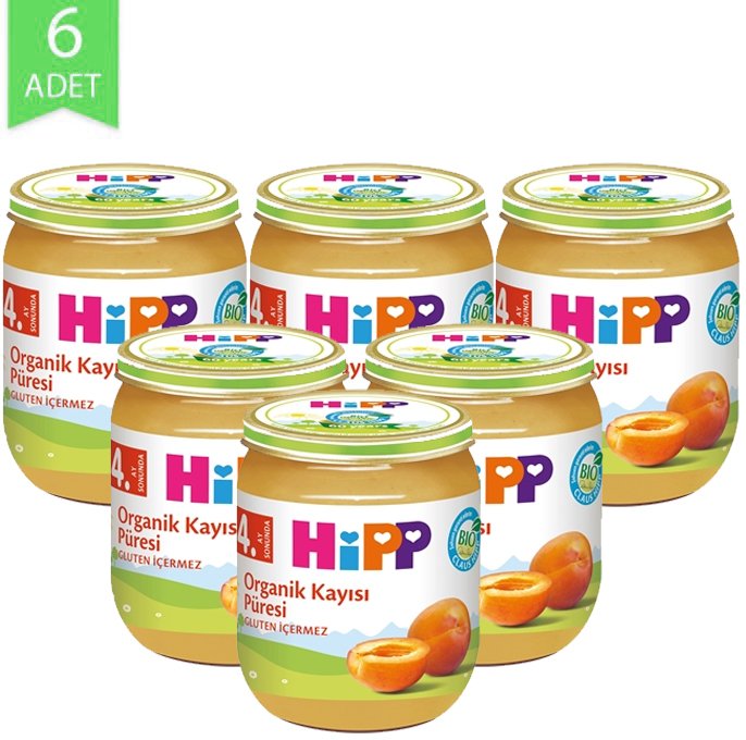 Hipp Organik Meyve Püresi Kayısı 125gr | 6 Adet